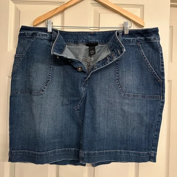 Lane Bryant Denim Mini Skirt - Blue - Picture 3 of 4